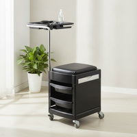 Manicure Trolley Stool Mobile Manicure Furniture Compact Pedicure Cart with Seat for Nail Technicians, Beauticians, Spas