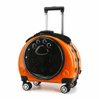 Pet Carrier Suitcase Compact Cat Carrier with Wheels Portable Pet Suitcase with Wheels for Small Dogs, Travel
