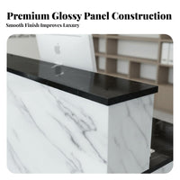 Modern Front Desk Counter Reception Retail Checkout Counter Sturdy Material Spacious Workspace Suitable for Retailers Receptionists Boutique Salon Corporate Workplace