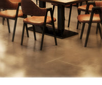 快餐店餐饮桌椅组合食堂四人餐桌烧烤店小吃店商用复古餐厅咖啡桌 【深灰纳帕皮】餐椅