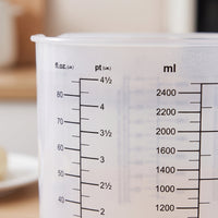Measuring Cup with Lid Easy to Read Graduated Pitcher with Handle Large-Capacity Measuring Pitcher with Handle for Home Cooks, Pastry-Making
