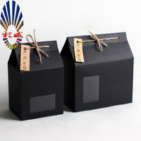 Kraft Paper Window Gift Box with Hemp Rope for Tea & Dried Goods