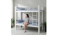 Metal Bunk Bed Space-Saving Bunk Bed Frame Heavy Duty for Students, Teens, Dormitory, Bedroom, Apartment