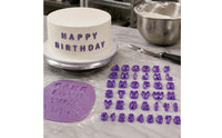 40 Pieces Letter Stamp Mold Personalized Designs Symbol Cake Stamp Easy to Use
