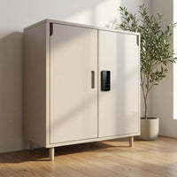 Concealed Mount Electronic Cabinet Lock Glossy Black Storage Security Rectangular Front Panel for Wardrobe