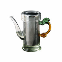 Tea Water Separation Kitchenware Grade Materials Glass Teapot with Infuser Drip Spout Glass Teapot Infuser for Office