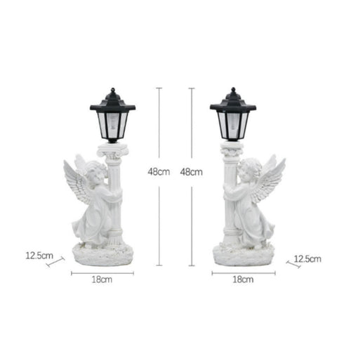 2 Pieces Solar Angel Statue No Wiring for Yard, Patio