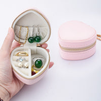Mini Jewelry Box with Keychain for Rings, Earrings, and Necklaces