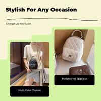Large capacity PU leather backpack