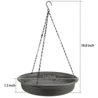 Hanging Bird Bath and Bird Feeder Water Tray Garden Decoration, Outdoor Hanging Lawn Decor for Patio Yard and Garden Use