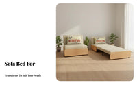 Space-Saving Transformable Loveseat Bed Multi-Functional Armless Folding Futon Foldable Design Sleeper Sofa Easy Conversion for Apartment Dwellers, Students, Homeowners, Small areas