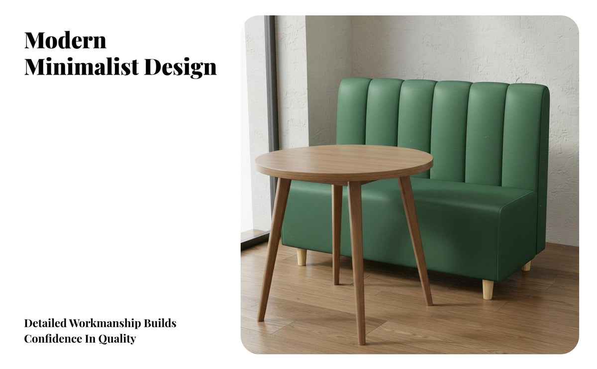 Premium Upholstery Restaurant Booth and Table Set Comfortable Backrest Modern Cafe Table and Chair Sturdy Frame Upholstered Dining Banquette Marble Pattern Tabletop for Interior Designers, Business Owners, Restaurants, Cafes, Milk Tea Shops, Lounges