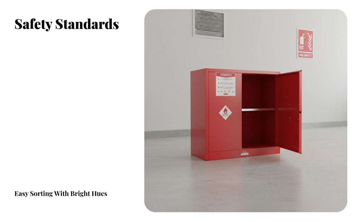 Fire Resistant Harmful Materials Cabinet Fire Resistant Cabinet Double-Walled for Research Facility Personnel, Laboratories, Factories, Schools
