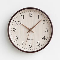 Wooden Wall Clock with Silent Sweep Movement and Numerals