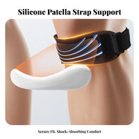 Patellar Tendon Knee Strap Shock Absorption Reduces Impact Patellar Support Band Brace for Runners, Athletes, Basketball, Running, Workout