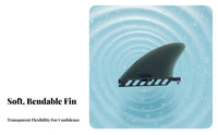 Stand-up Paddleboard Fin Flexible 4.6 Inch Wave-Riding Fin Watersport Accessory Long-Lasting Glass Filled Nylon Good Hold