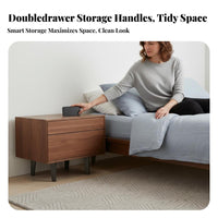 Single-Drawer End Table Minimalist Design Nightstand Light Luxury Aesthetic