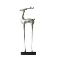 Deer Figurine with Pedestal Modern Deer Figurine Sculptural Sculpture for Clean Design Aficionados, Art Lovers, Tabletop, Entryway, Shelf