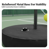 Easy to Install Solo Tennis Rebound Coach Stable Weighted Base Tether Tennis Set Tangle-Unrestricted for Beginners, Adults, Lawn, Playground