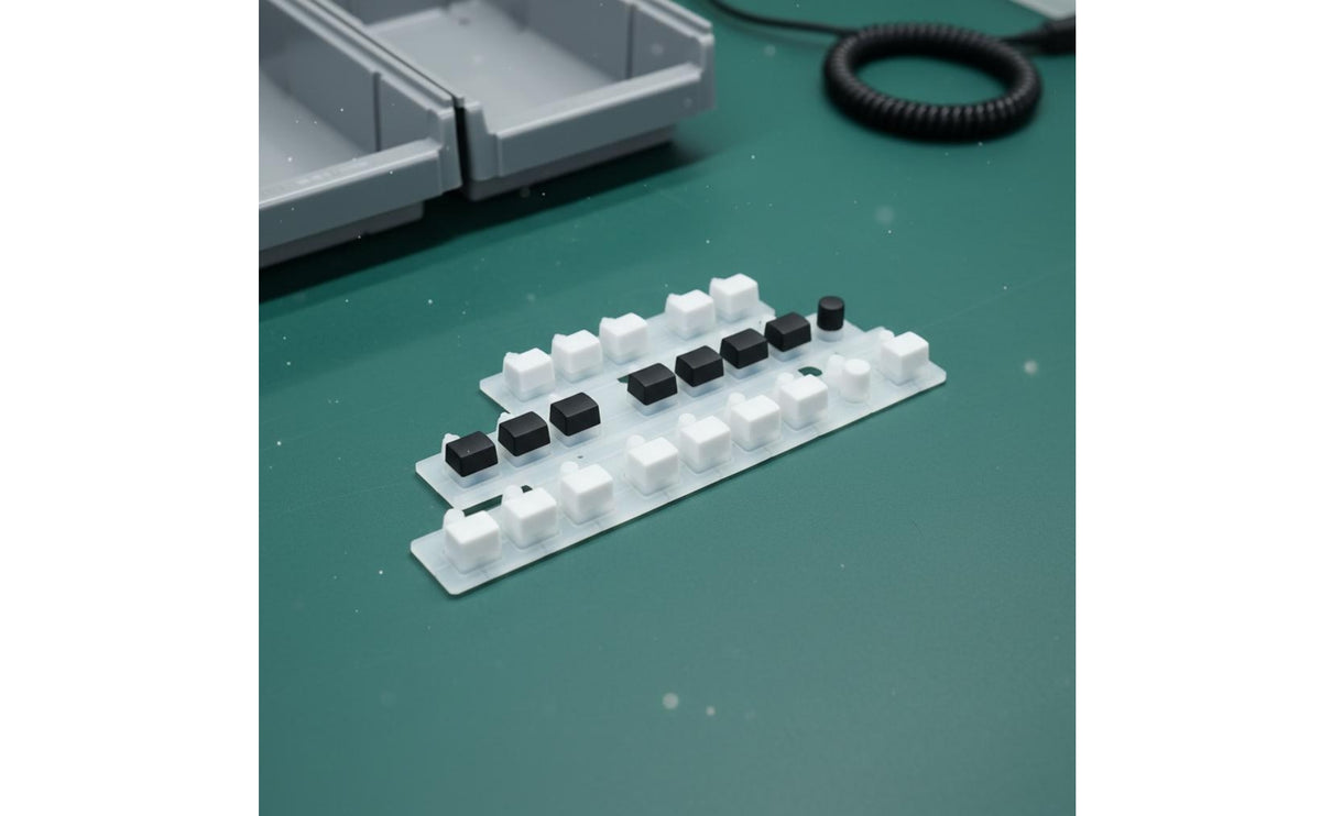 Original Import Conductive Keypad Strip Easy to Install Conductive Rubber Strip Stable Transmission Transfer Arranger Keyboard Button Pad Responsive Feel for Replacement, Repair