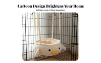 Easy to Hang Hanging Cat Sling Comfortable Round Cat Swing Bed Warm & Cozy Pet Furniture Space Saving for In a Enclosure, Indoors, Living Room, Bedroom