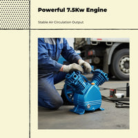 4-cylinder compressor head inflates tires fast