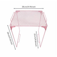 Foldable Mesh Rack Stackable Storage Rack Heavy Duty Iron Storage Stand for Stall, Retail