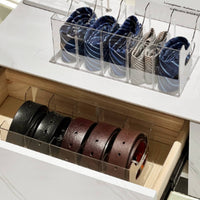 2 Pieces Belt Holder Organizer Display Design Tie and Scarf Holder Space Saving