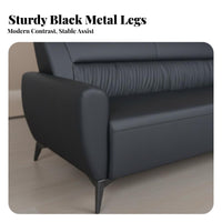 Simple Modern Design 3-Seater Office Sofa Comfortable 3-Seater Waiting Bench Stable Construction Reception Seating Easy to Clean for Visitors, Business Owners, Patients, Airport, Hospital