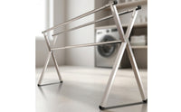 Stainless Steel Clothes Drying Rack Space-Saving Foldable Clothes Drying Rack Long-Lasting Stable for Families