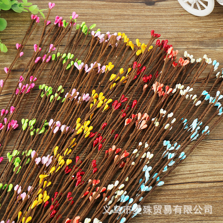 65cm Artificial Berry Green Leaf Garland for DIY Wreaths and Crafts