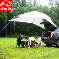 Portable Car Tail Tent for Camping, BBQ, and Beach Shade - Waterproof Sun Shelter Canopy