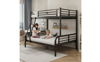 Space-Saving Metal Bunk Bed Sturdy Bunk Bed Frame Heavy Duty Furniture Long-Lasting for Children, Teens, Students, Shared Bedroom, Dorm Room