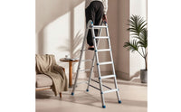 Aluminum Multifunction Ladder Foldable A-Shaped Ladder Multi-Position Space-Saving for Home Maintenance