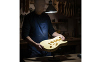 Electric Guitar Two-Horned Body-Contoured Replacement Guitar Body Pre-Drilled for Guitarists