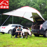 Portable Car Tail Tent for Camping, BBQ, and Beach Shade - Waterproof Sun Shelter Canopy