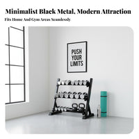 Space Saving Dumbbell Storage Rack High Load Capacity Kettlebell and Dumbbell Holder Stable Construction Home Gym Equipment Organizer Easy to Assemble for Apartment