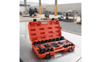 20 Pieces Heavy-Duty Socket Wrench Set Matte Black Socket Set with Case Long-Lasting Portable for Workshop