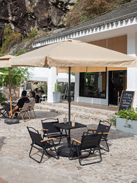 Adjustable Height Outdoor Table for Umbrella, Portable Folding Hanging Table for Small Stalls