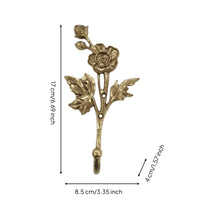 Botanical Wall Hook Wall Mounted Hanger Textured Hardware for Washroom