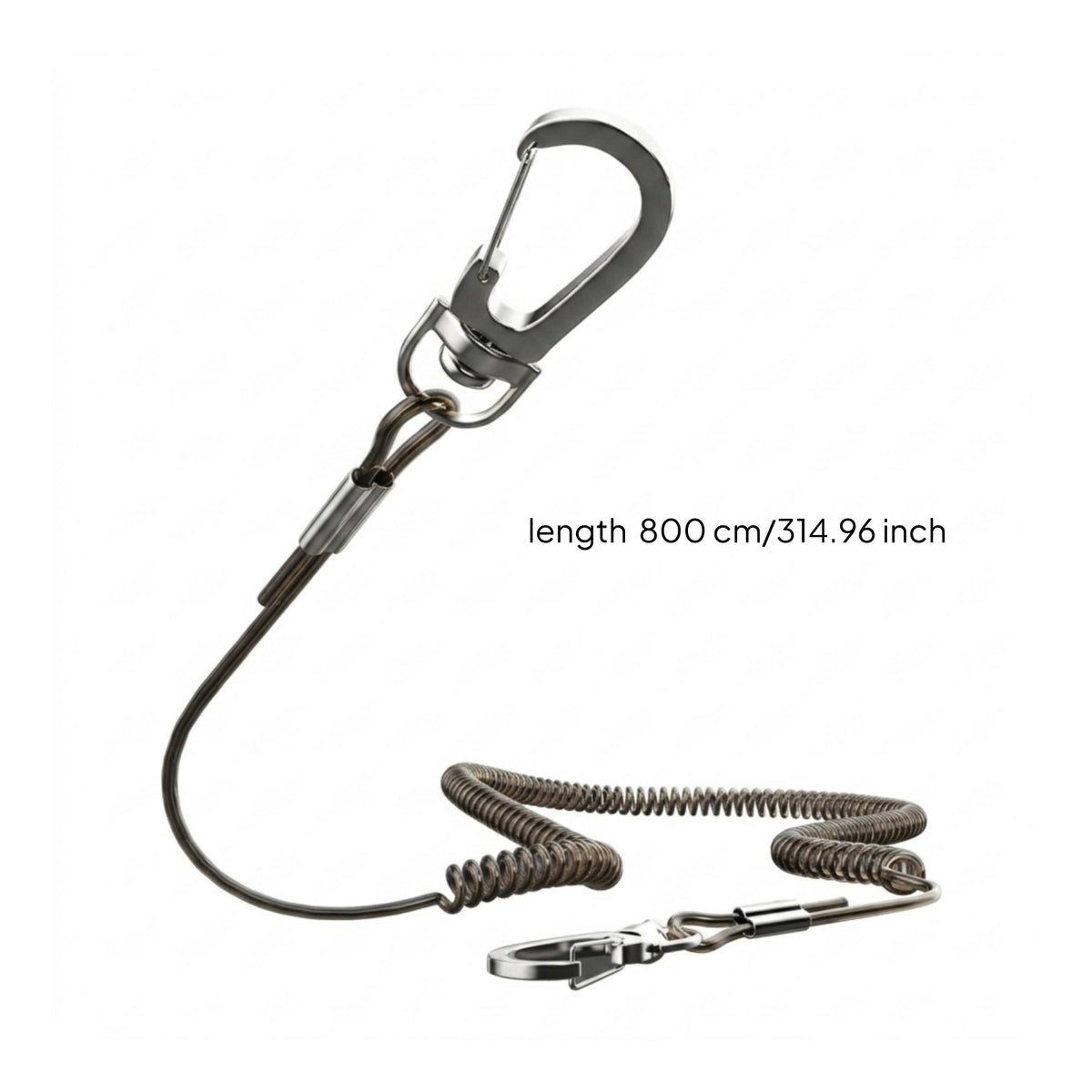 Retractable Rod Safety Rope High Elasticity Steel Wire Fishing Tether