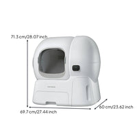 Anti-Scattering Automatic Cat Litter Box Smart Enclosed Cat Litter Box Splash-Proof Pet Supply Privacy for Cats, Home, Living Room