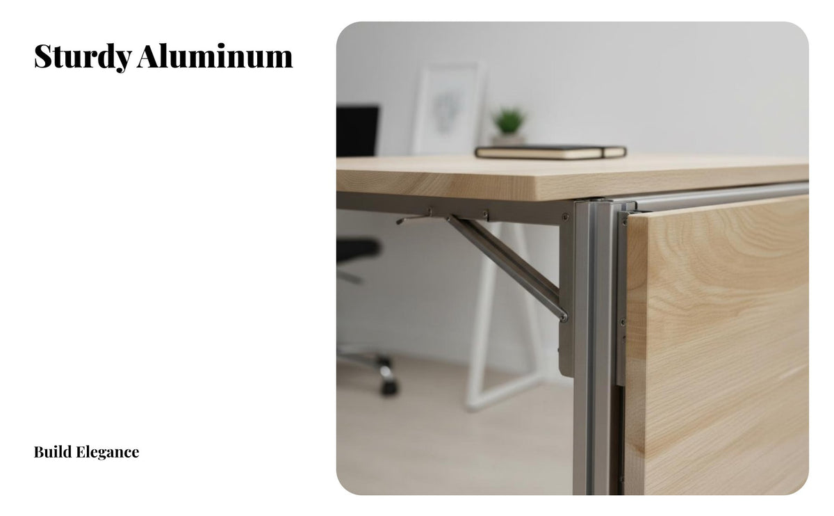 Foldable Design Slim silhouette transformable Table Minimalist aesthetic Workstation Space-Saving Household Furniture Multi-Purpose for Home Office Workers, Apartment Dwellers, Small Spaces, Dining Room, Classrooms, Training Rooms