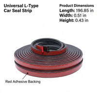Car Door Seal Strip, Universal Rubber Seal Strip, EPDM Rubber Seal Strip, Automo #variant:New Upgraded B-Type (L-Type) Elevated