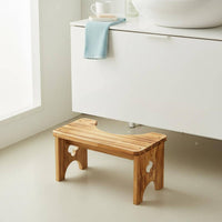 Wooden Toilet Stool Space Saving Anti Slip Toilet Stool Foldable