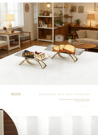 Light Luxury Metal Arch Tall Fruit Tray Decorative Piece