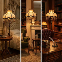 Jacquard Lamp Shade Traditional Lamp Shade with Tassels Decorative