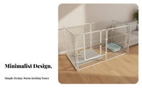 Secure Door Lock Indoor Pet Playpen with Gate Multiple Configurations Modular Dog Fence Easy Assembly Foldable Metal Dog Pen Sturdy Construction for Medium Dogs, Young Dogs
