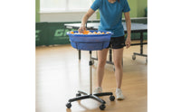 Large Capacity Table Tennis Collector with Wheels Mobile Table Tennis Ball Holder Cart Wheeled Table Tennis Ball Basket Rolling for Coaches, Trainers