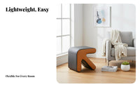 pointedShaped Bench Multi-Purpose Low Stool Easy Assembly for Entryway, Hallway
